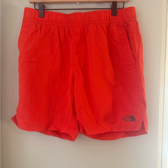 The North Face Bright Orange and Gray Shorts - Picture 1 of 9
